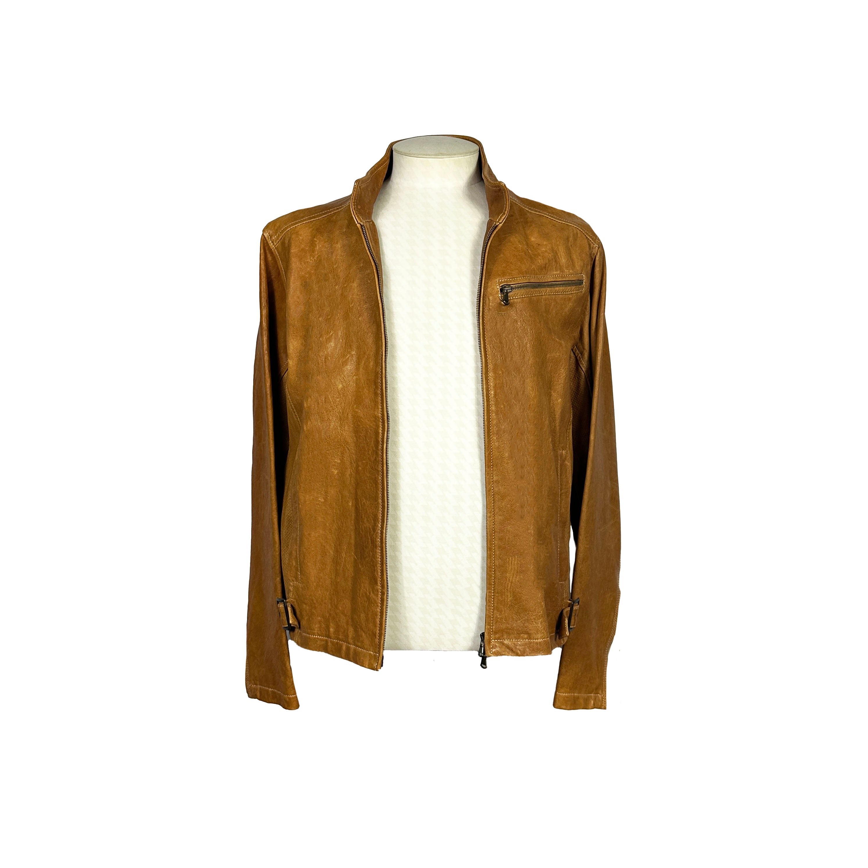 Blouson en cuir camel Kenzo
