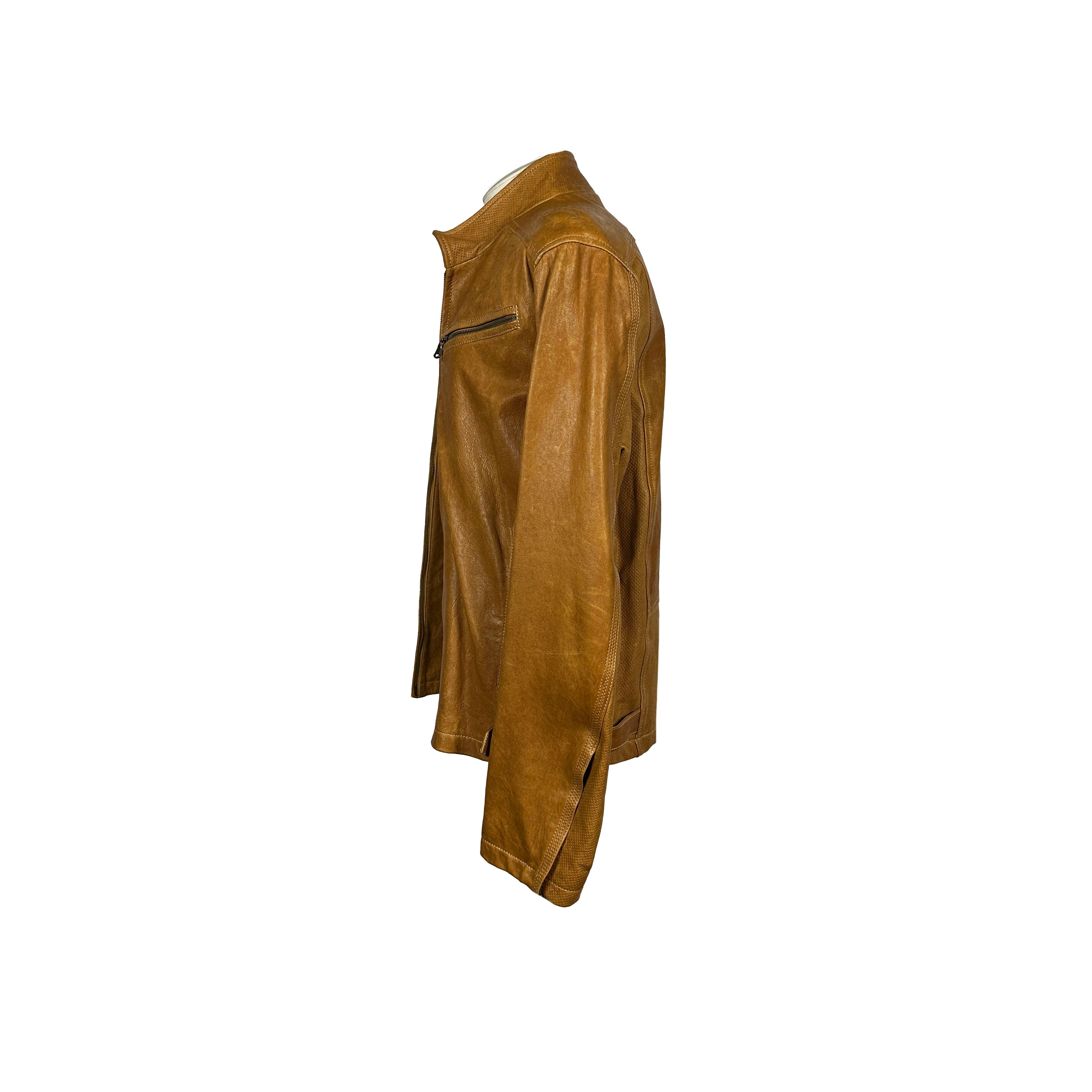 Blouson en cuir camel Kenzo