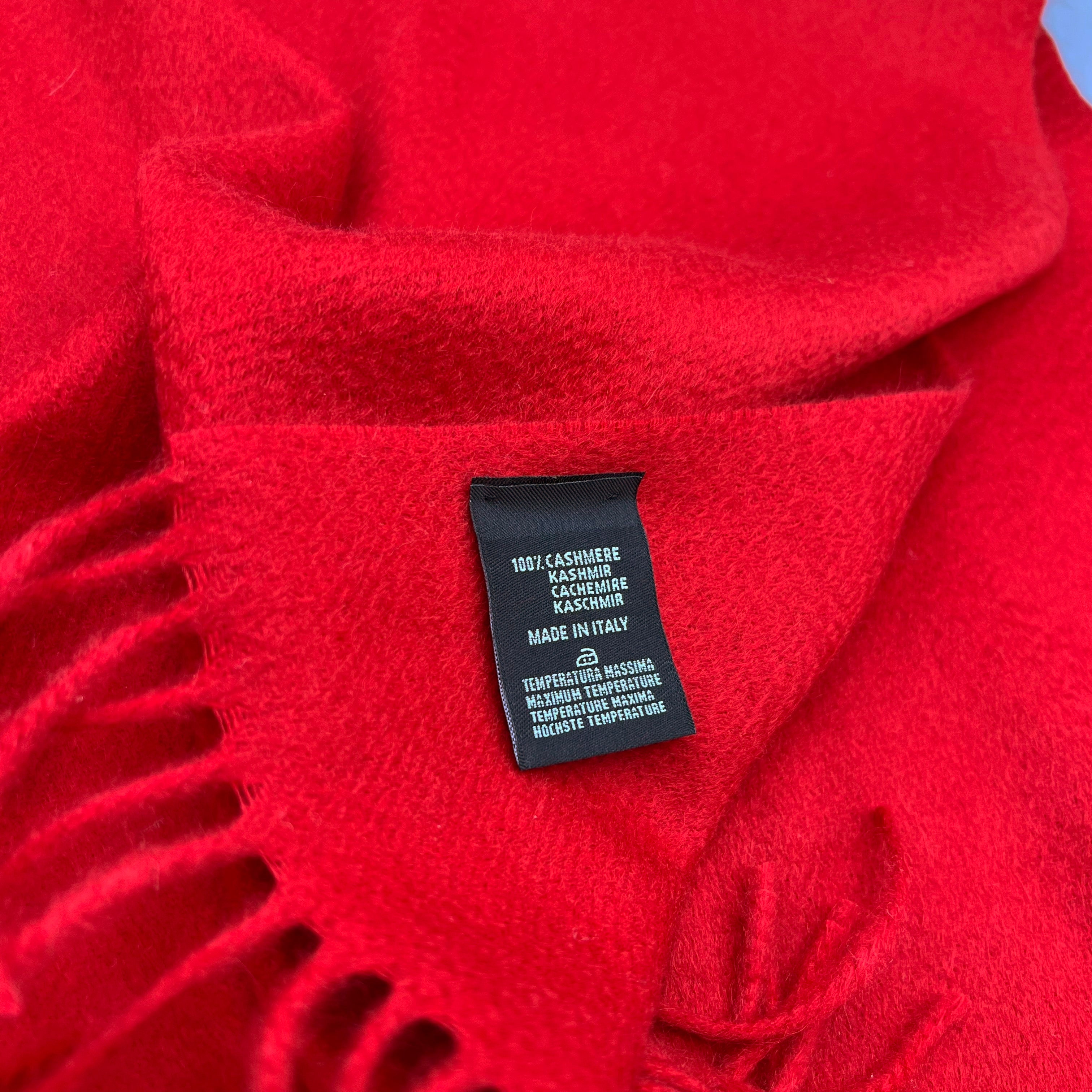 Écharpe en cachemire rouge