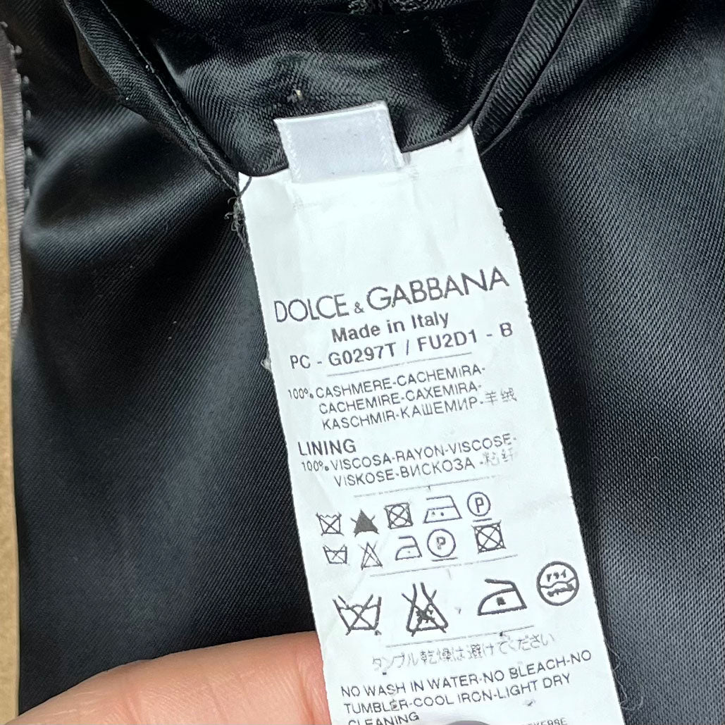 Manteau cachemire camel Dolce&Gabbana
