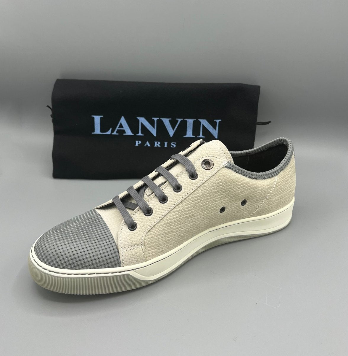 Basket beige et grise Lanvin - Le Beau Gustave