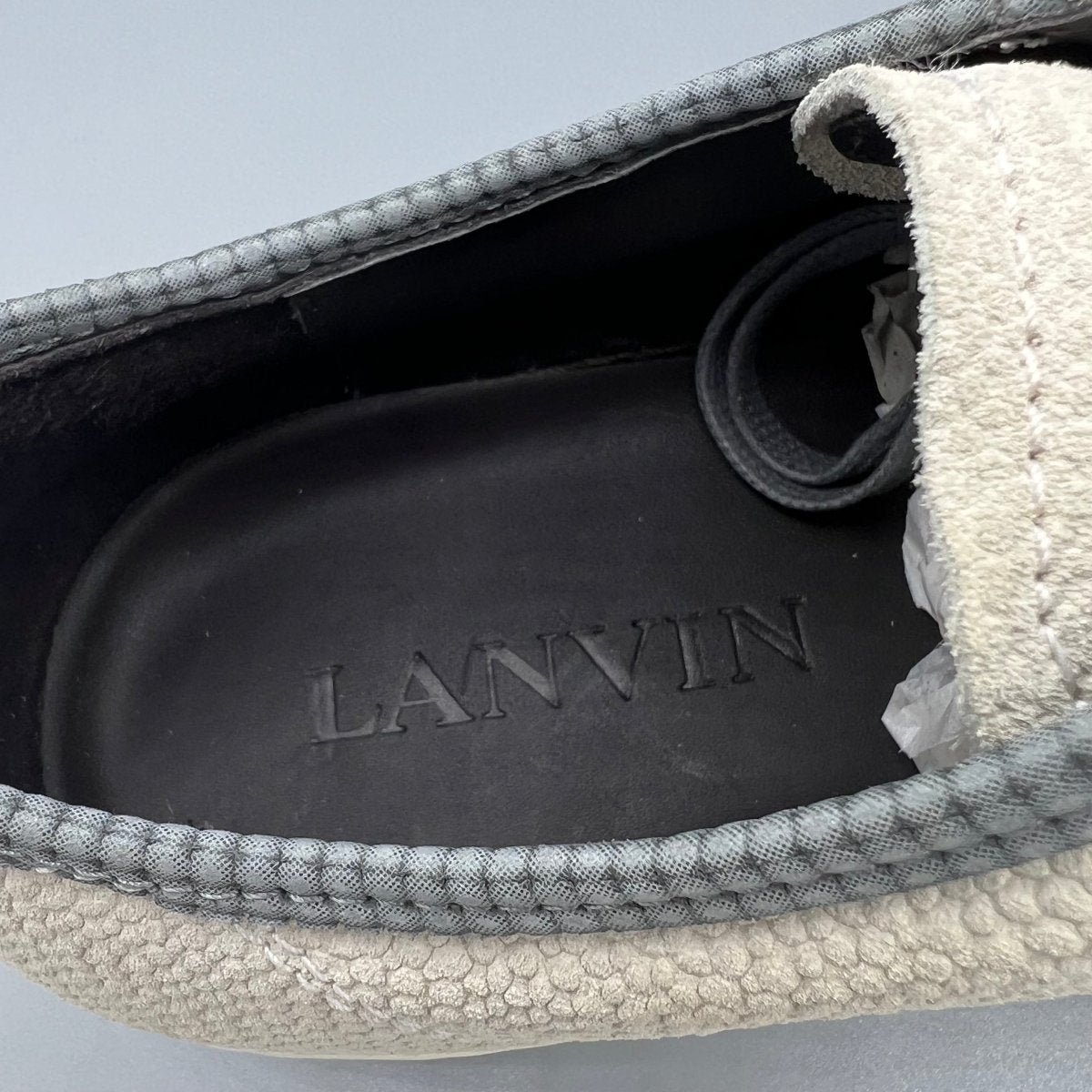 Basket beige et grise Lanvin - Le Beau Gustave