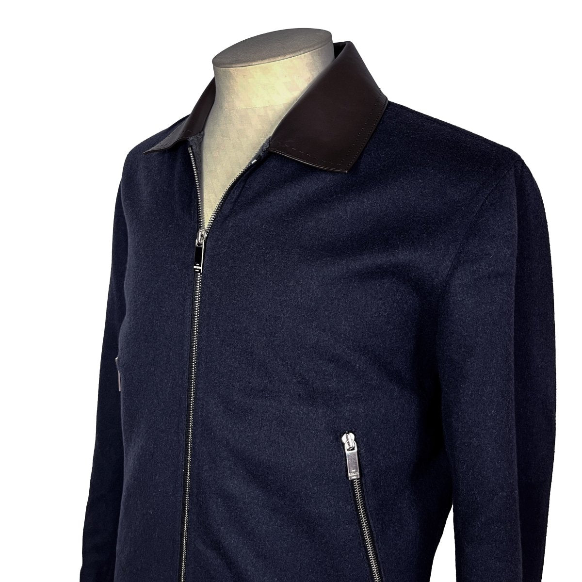 Blouson en laine et col en cuir Berluti - Le Beau Gustave