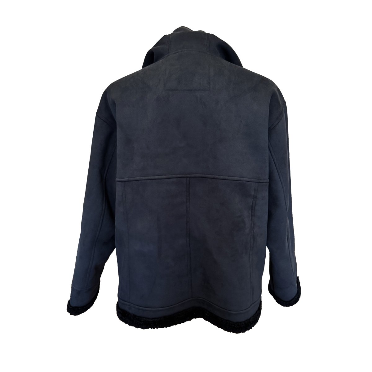 Blouson Herno bleu nuit effet peau retournée - Le Beau Gustave