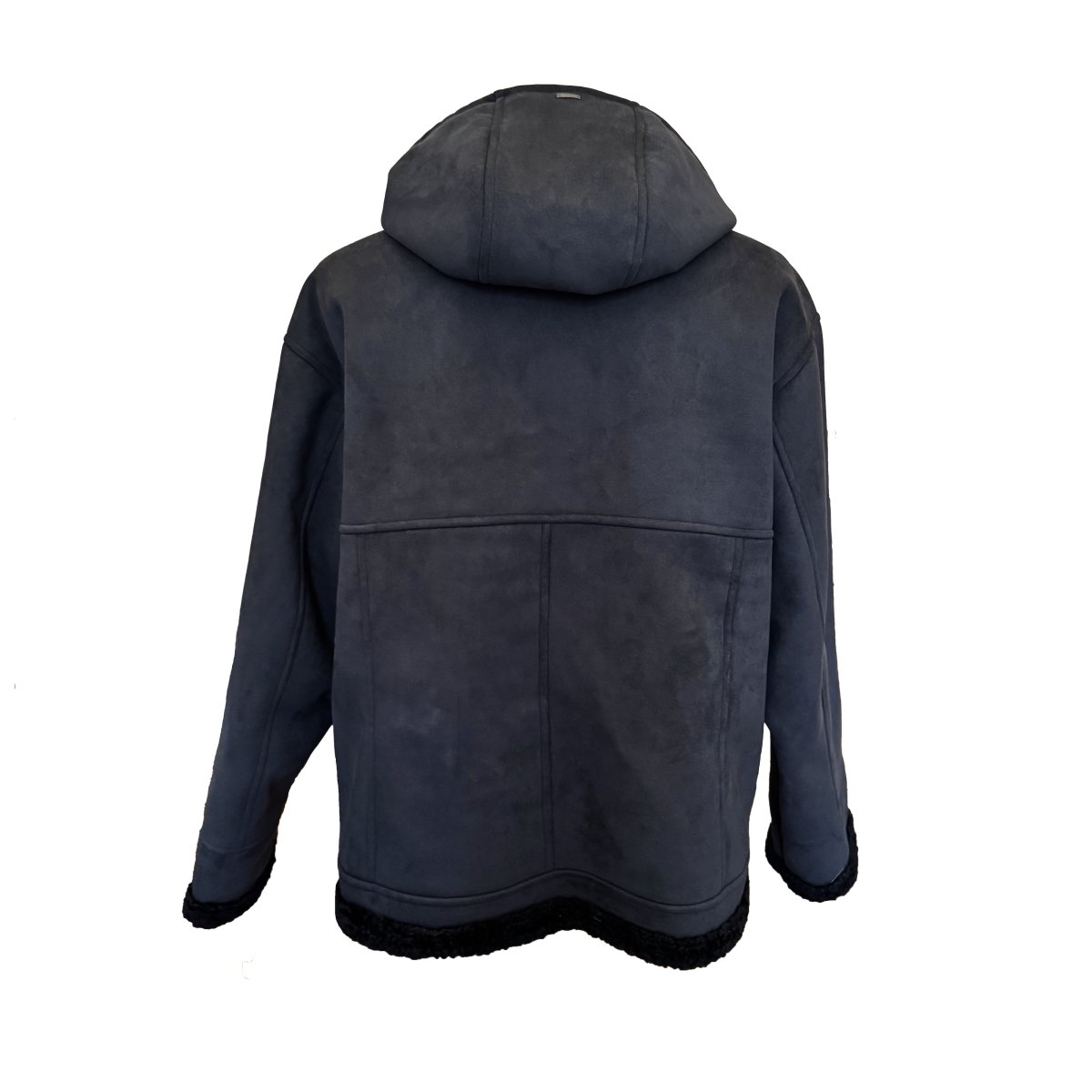 Blouson Herno bleu nuit effet peau retournée - Le Beau Gustave