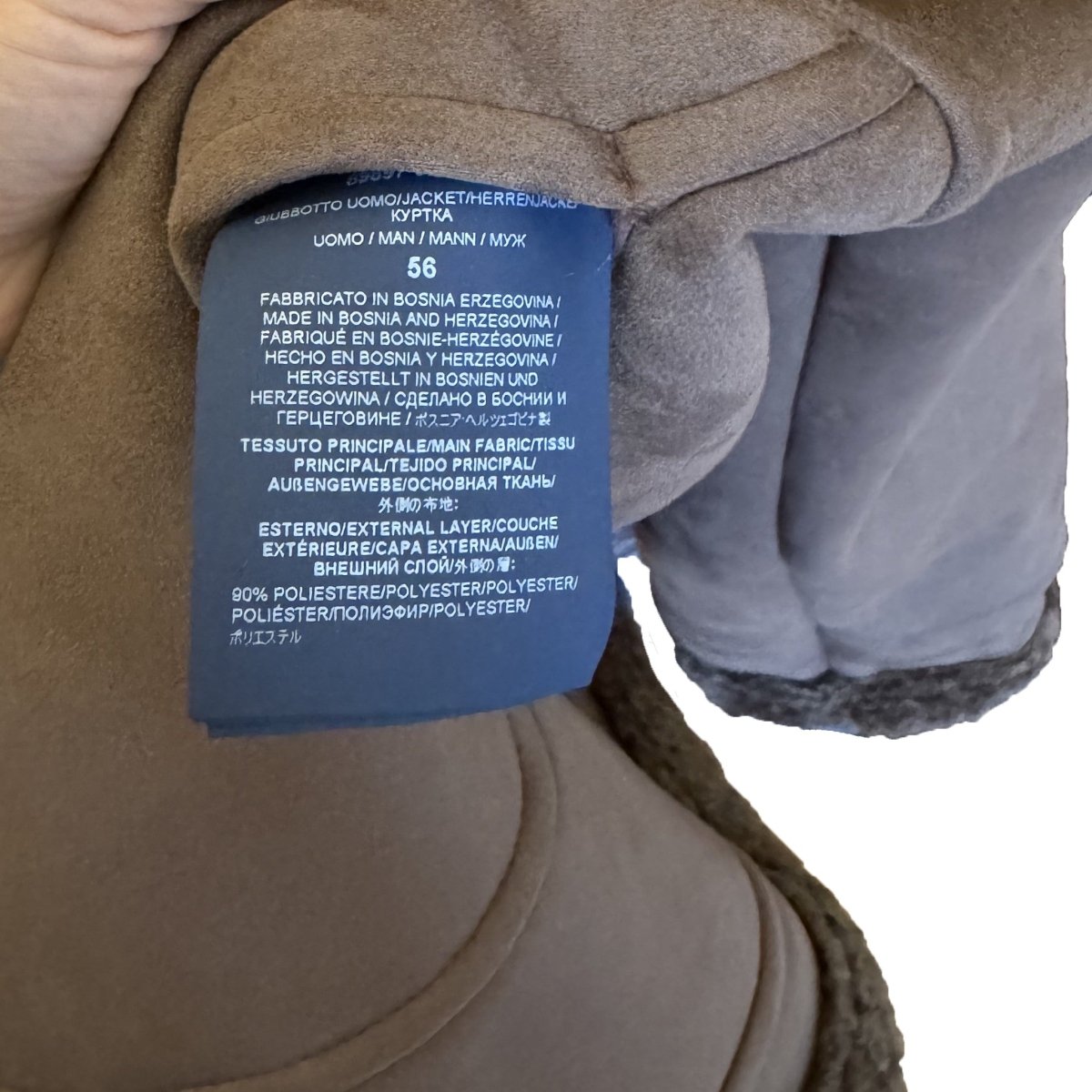 Blouson Herno marron effet peau retournée - Le Beau Gustave