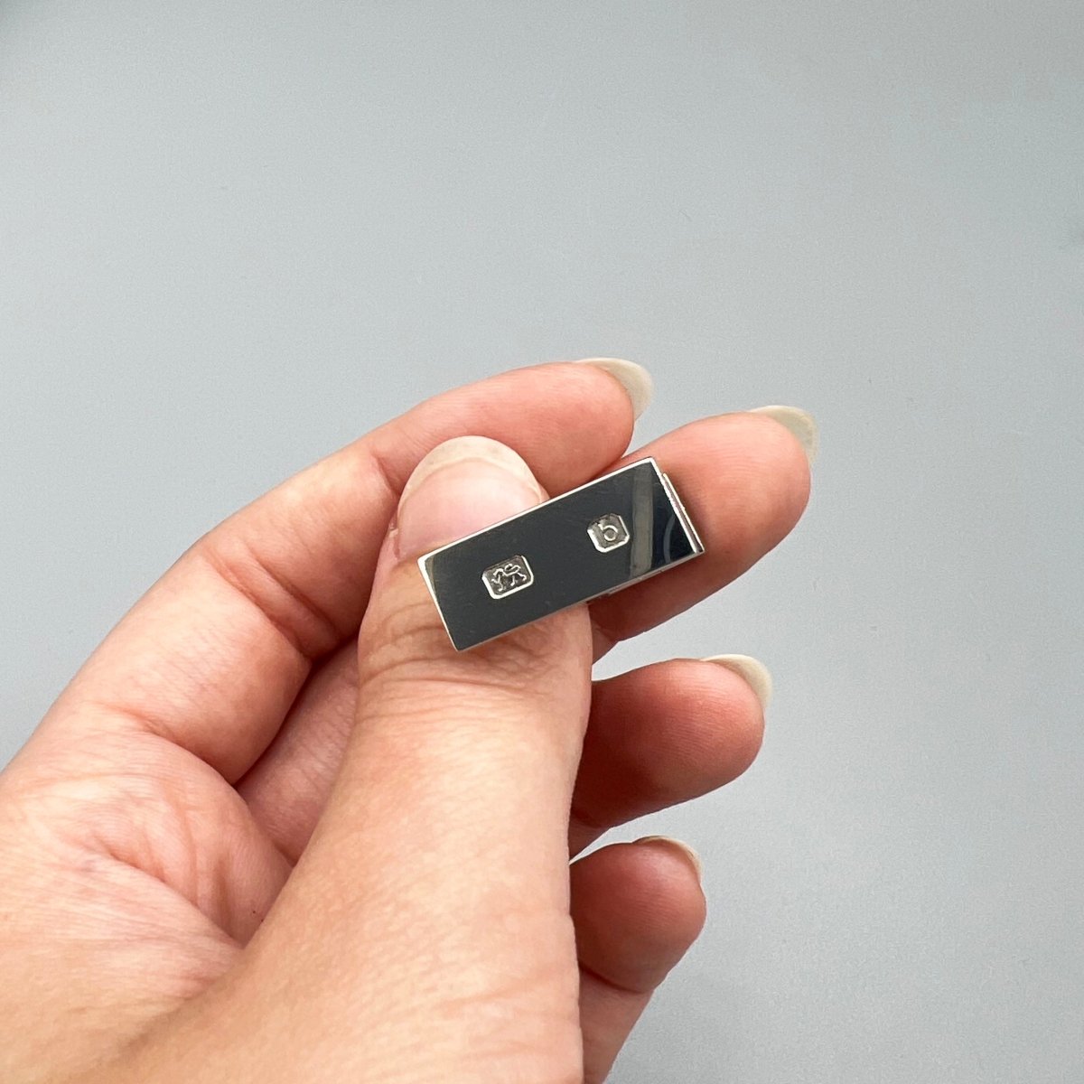 Boutons de manchette Dunhill en argent - Le Beau Gustave