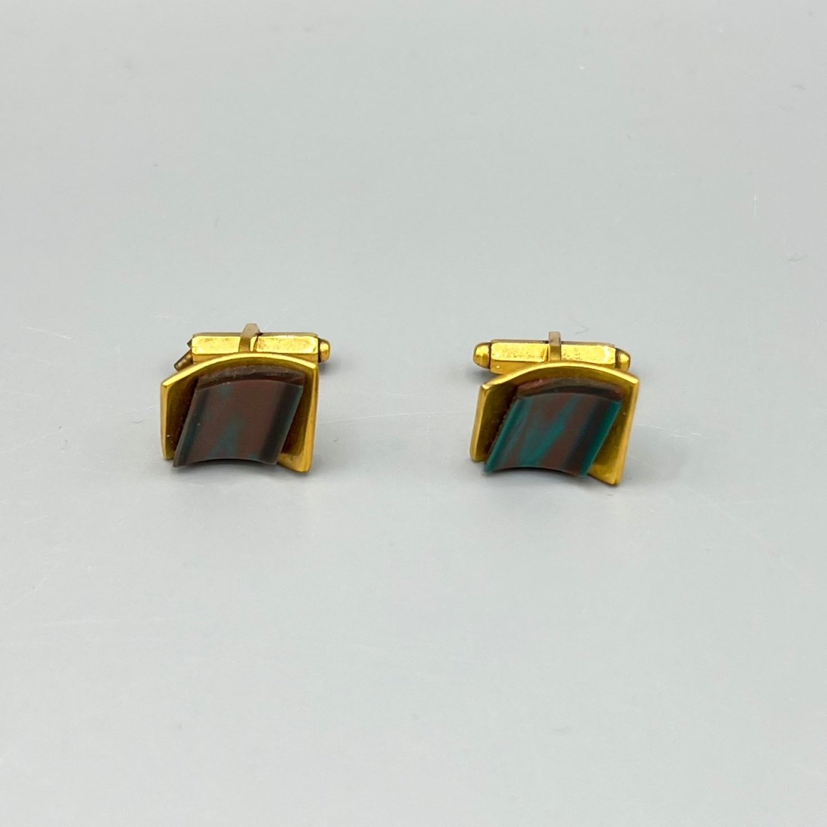 Boutons de manchette vintage avec nacre - Le Beau Gustave