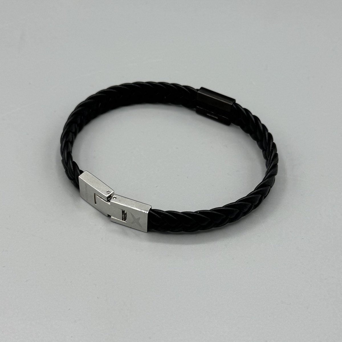 Bracelet Mauboussin en cuir noir tressé - Le Beau Gustave