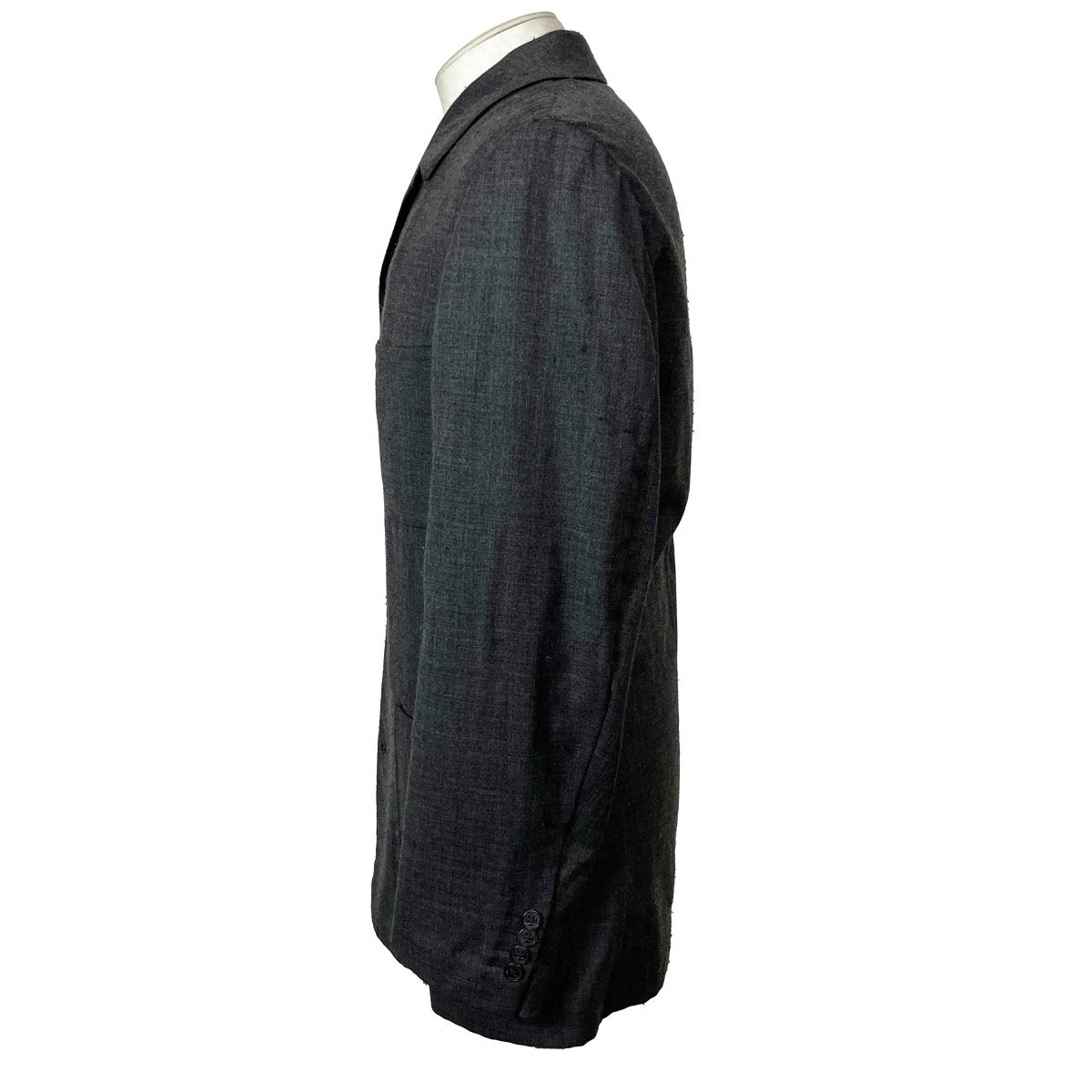 Chemise Hermès 4 boutons en laine gris anthracite - Le Beau Gustave