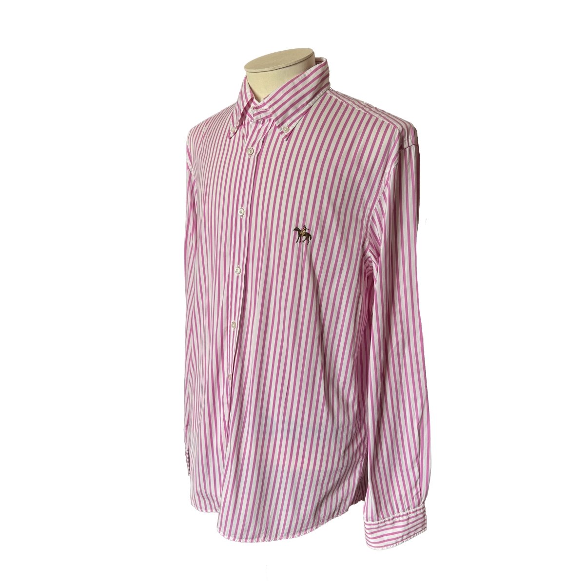Chemise Purple Label Ralph Lauren rayée rose et blanche - Le Beau Gustave