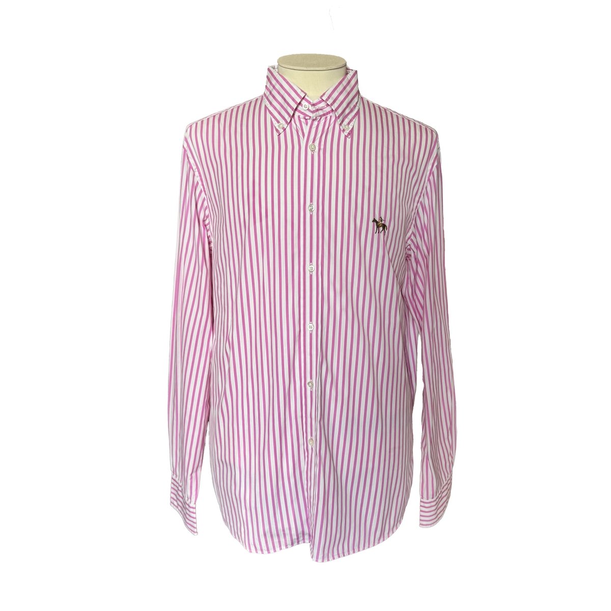 Chemise Purple Label Ralph Lauren rayée rose et blanche - Le Beau Gustave