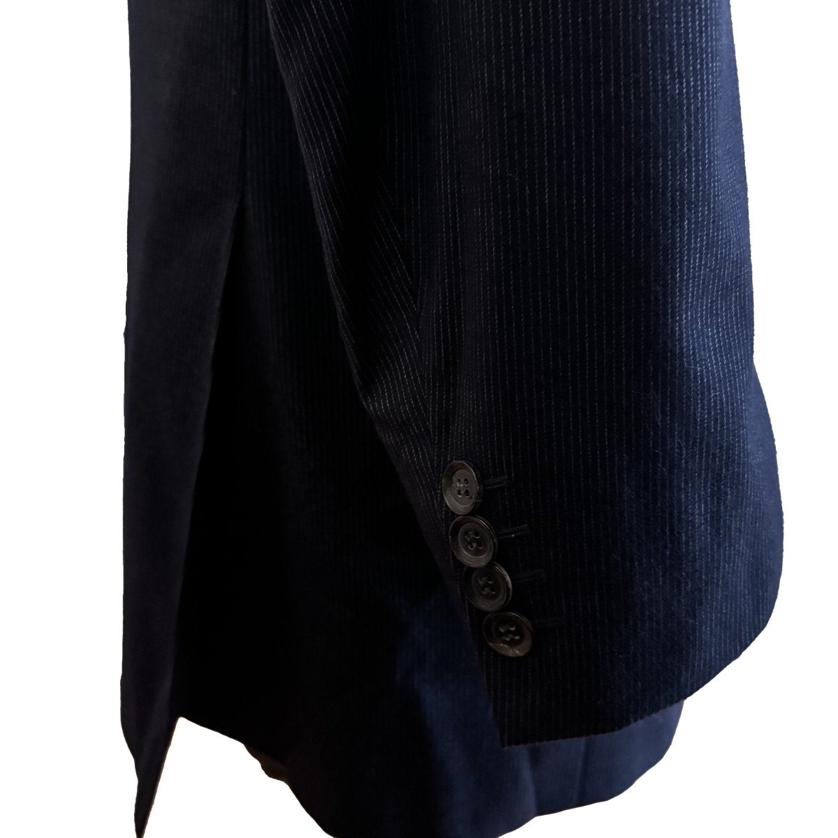 Costume 2 pièces Christian Dior bleu marine finement rayé - Le Beau Gustave