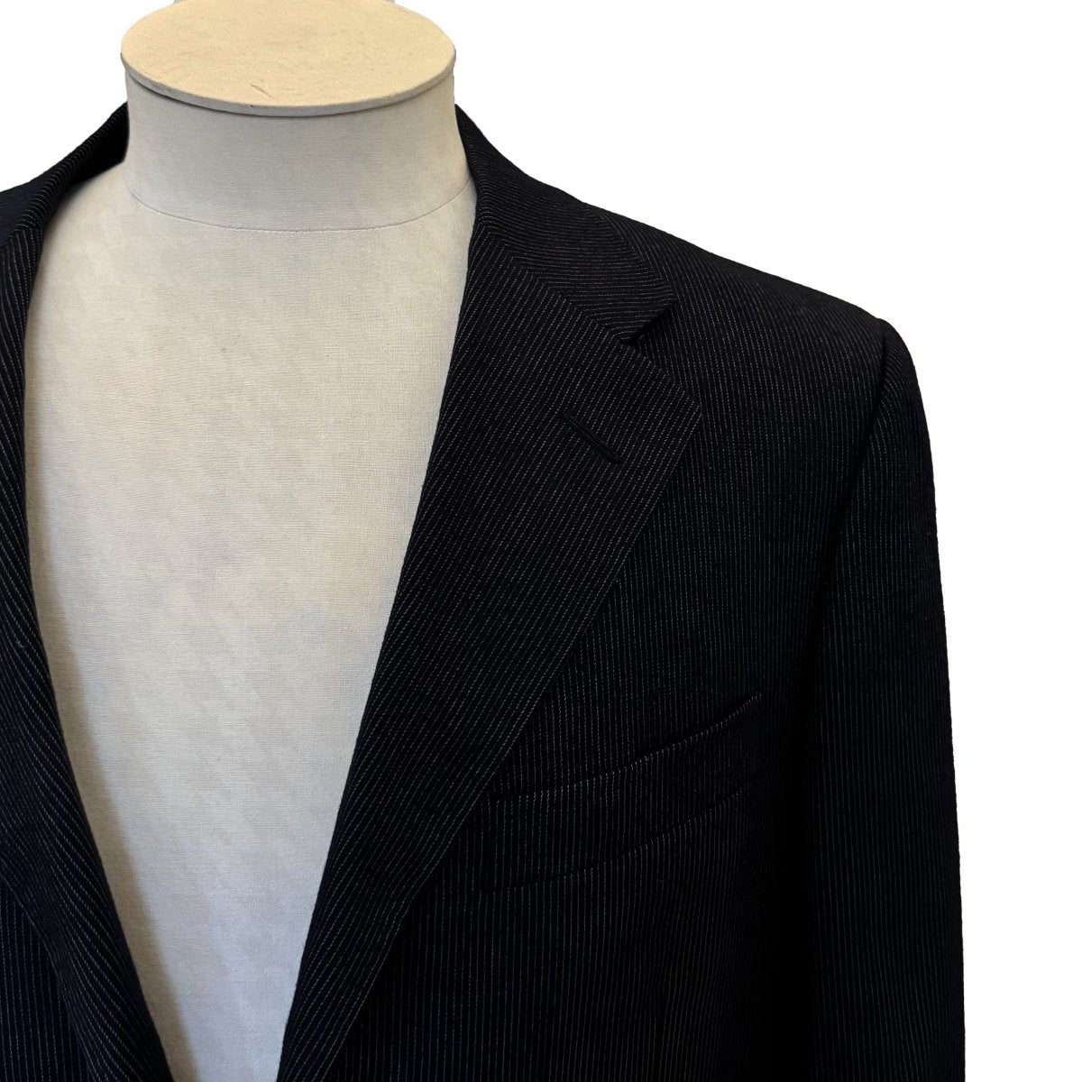 Costume 2 pièces Christian Dior bleu marine finement rayé - Le Beau Gustave