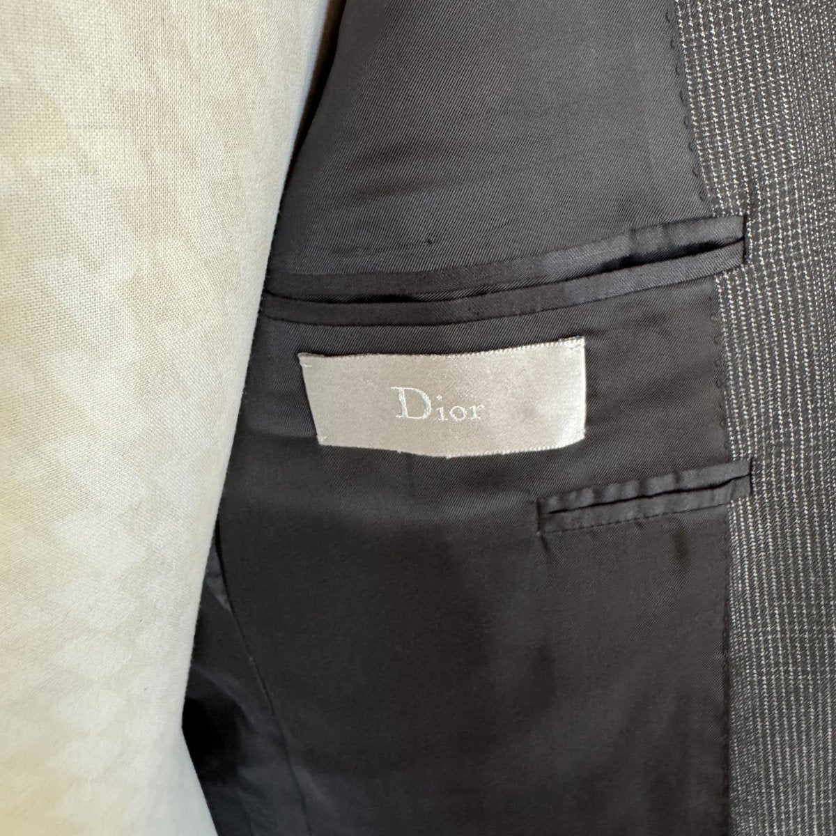 Costume 2 pièces Dior Prince-de-Galles anthracite - Le Beau Gustave