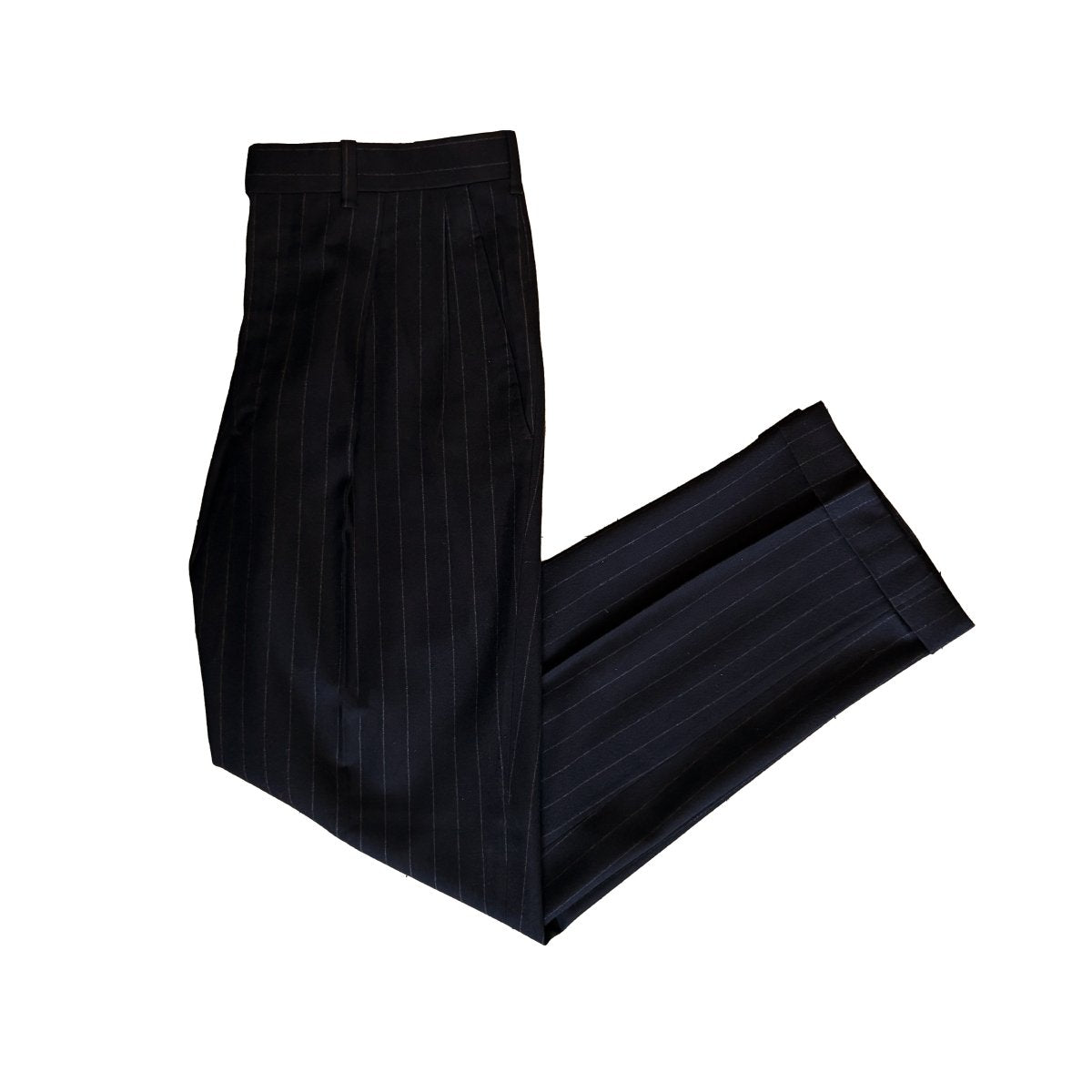 Costume Cifonelli sur mesure bleu marine à rayures tennis - Le Beau Gustave