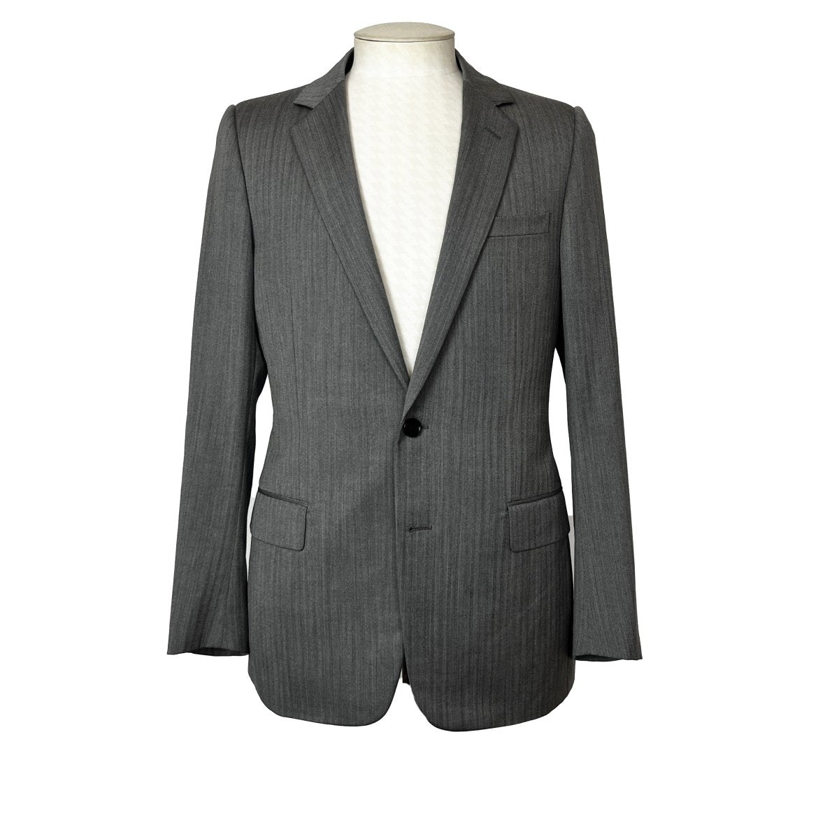 Costume Dior gris clair rayé ton sur ton - Le Beau Gustave
