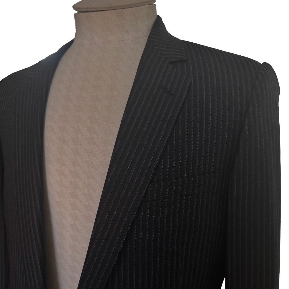 Costume Dior noir rayure banquier - Le Beau Gustave
