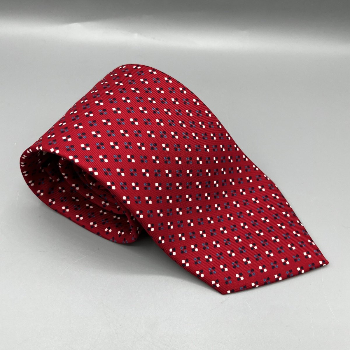 Cravate Atelier della Cravatta rouge à motifs - Le Beau Gustave