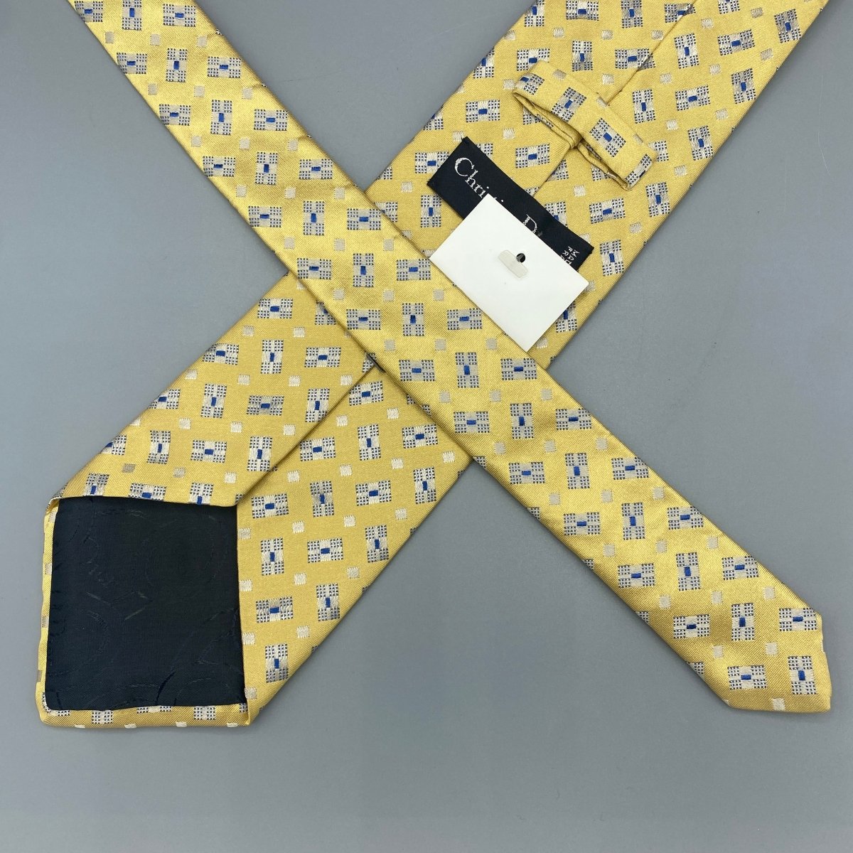Cravate jaune Christian Dior - Le Beau Gustave