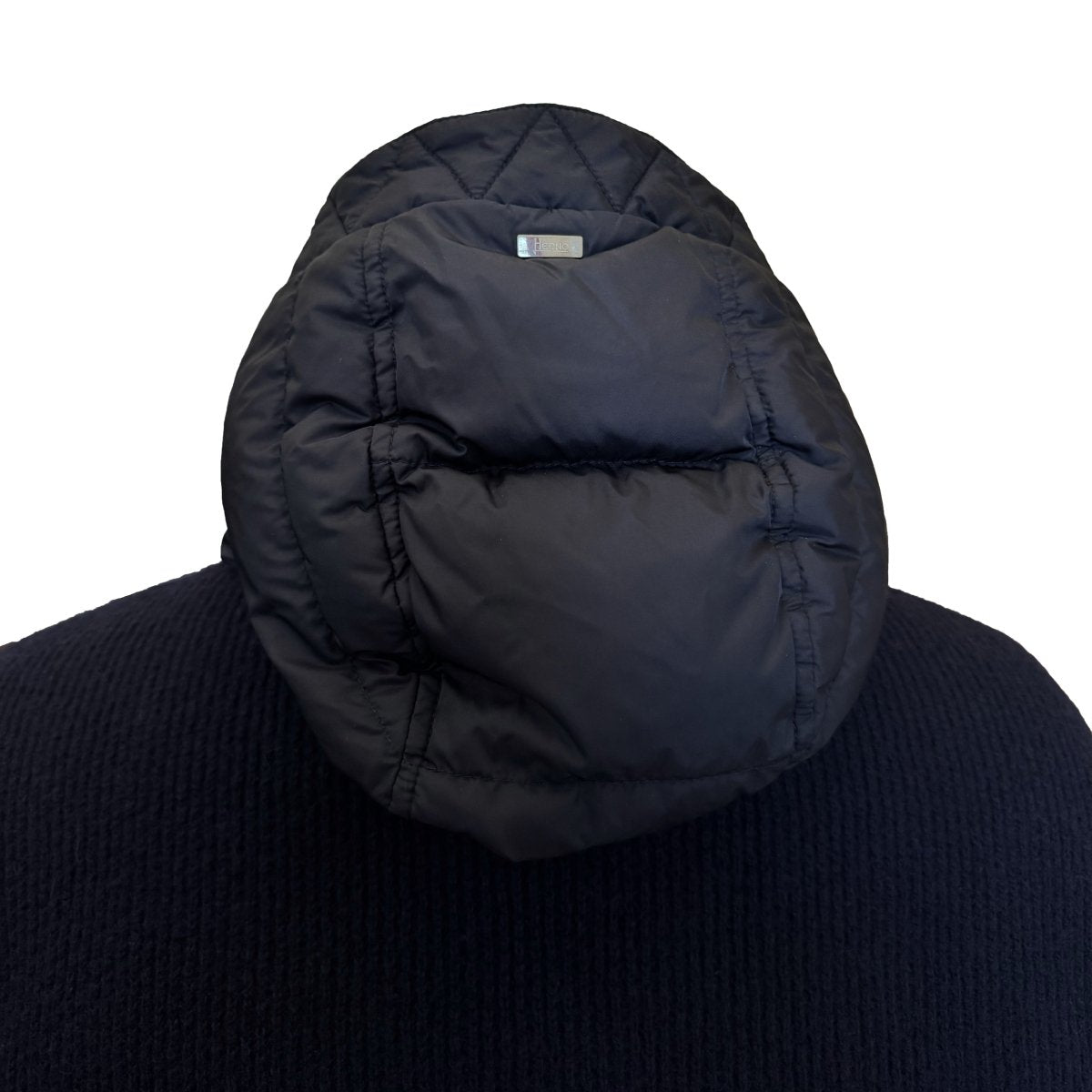 Doudoune Herno Polar-Tech bleu marine avec laine - Le Beau Gustave