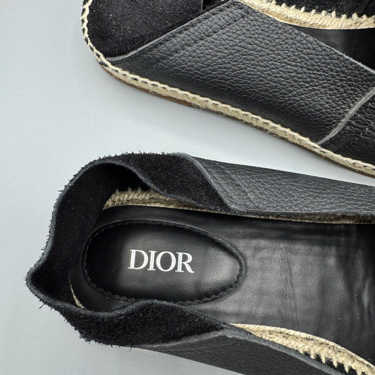 Espadrilles Dior noires en cuir - Le Beau Gustave