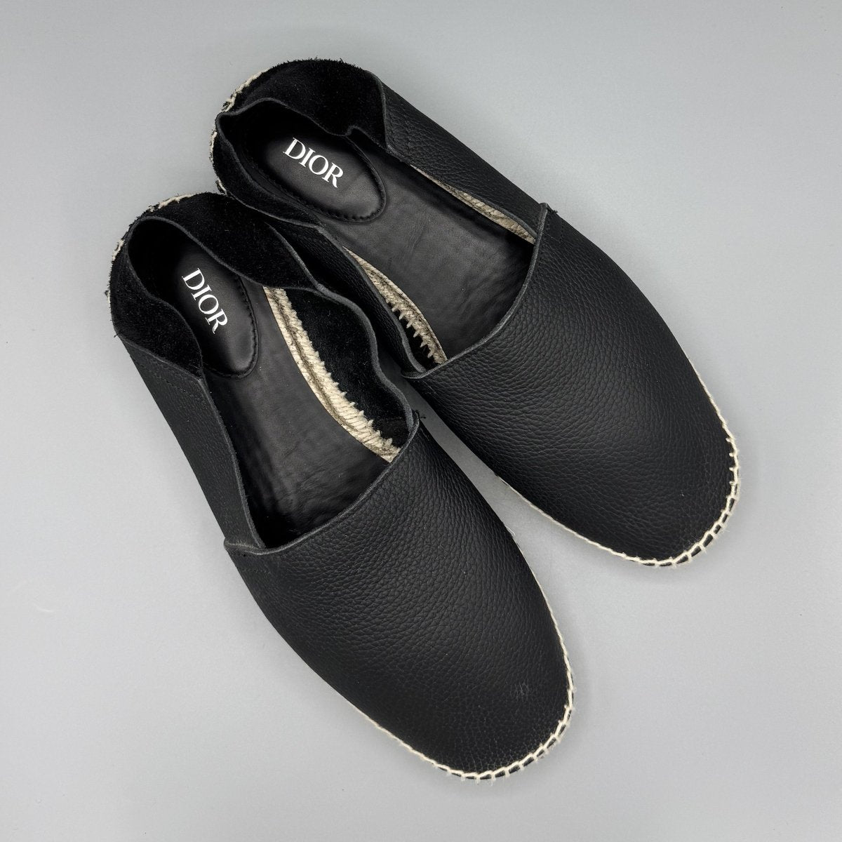 Espadrilles Dior noires en cuir - Le Beau Gustave