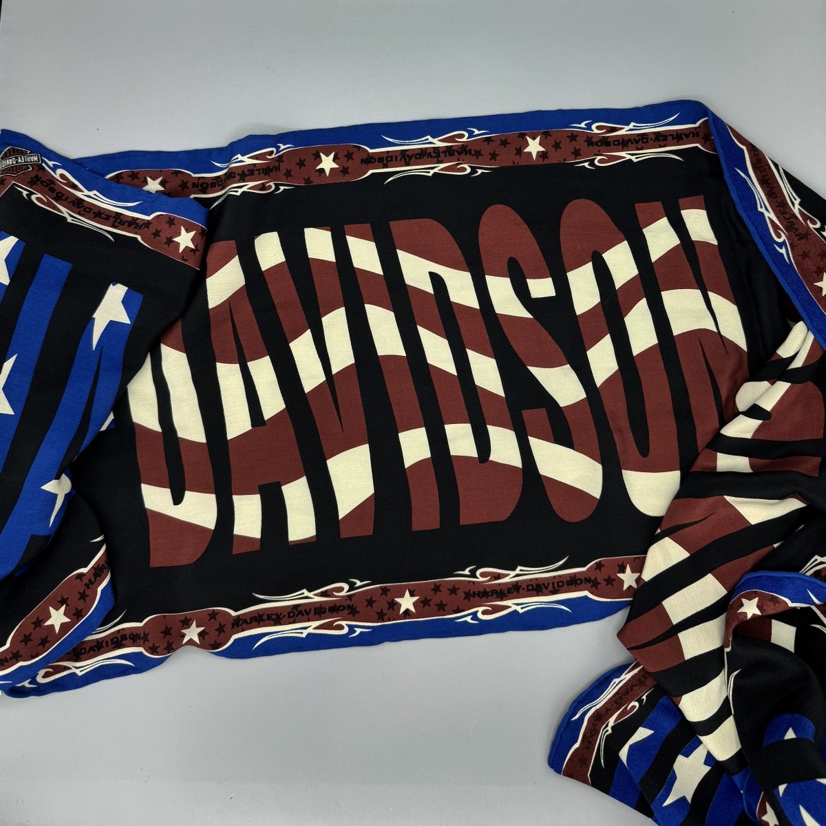Foulard Harley-Davidson imprimé type drapeau américain - Le Beau Gustave