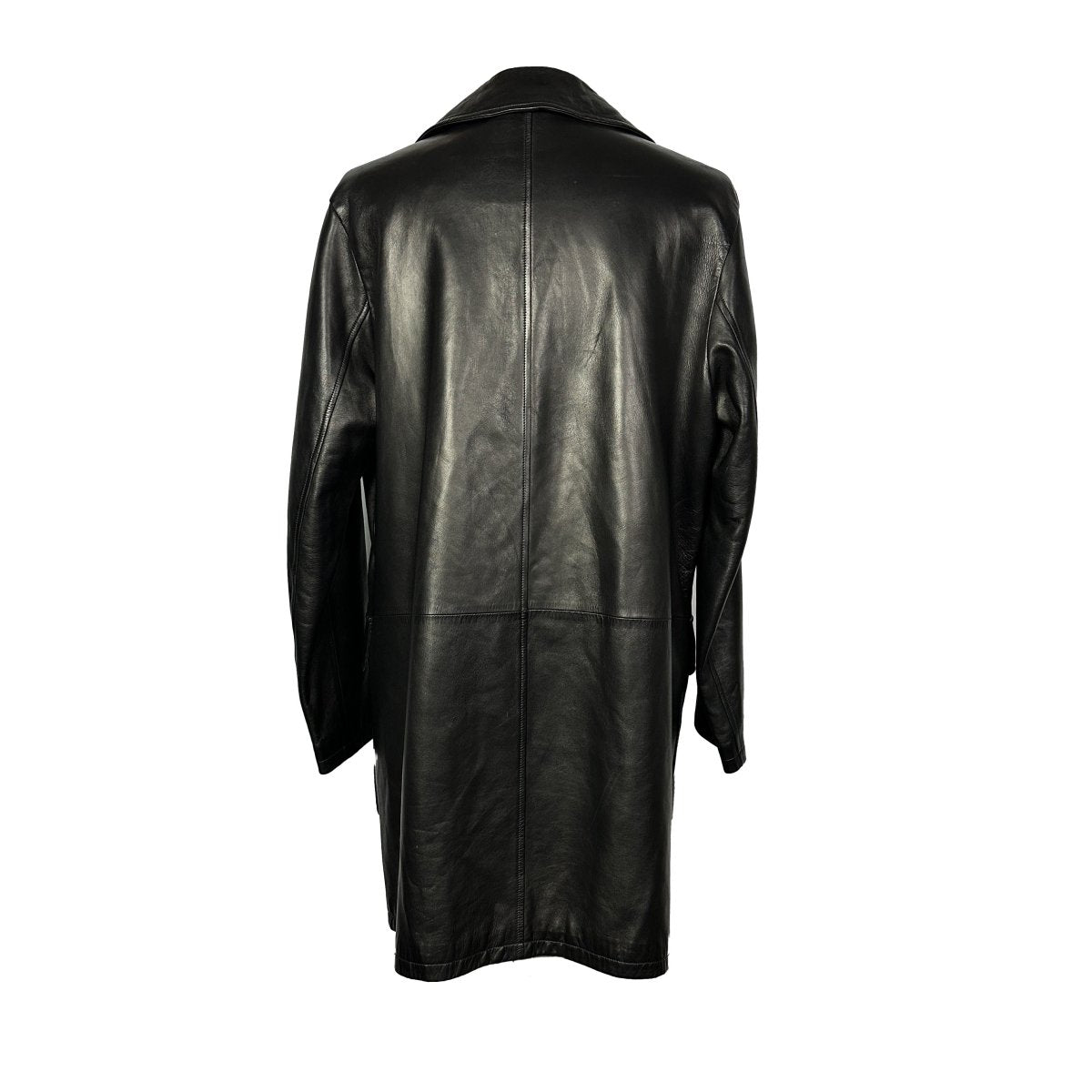 Manteau en cuir noir Hermès - Le Beau Gustave