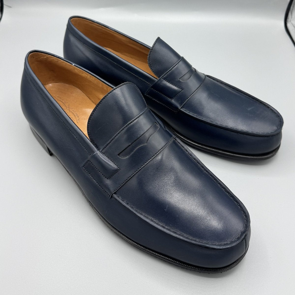 Mocassins J.M. Weston 180 bleu marine - Le Beau Gustave