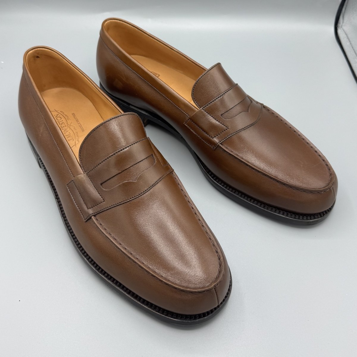 Mocassins J.M. Weston 180 marron - Le Beau Gustave