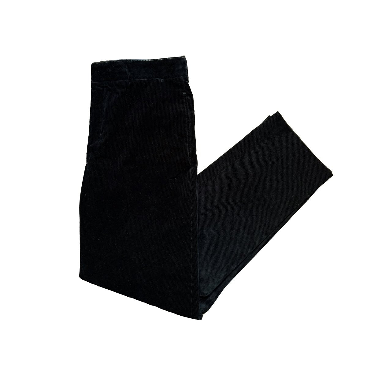 Pantalon neuf Hermès en velours côtelé noir - Le Beau Gustave