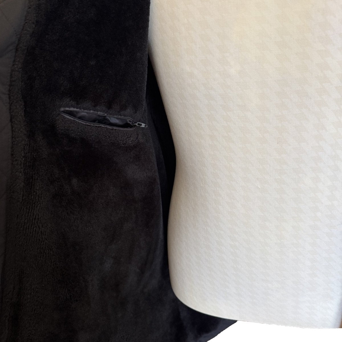 Parka Herno noire doublée façon fourrure - Le Beau Gustave