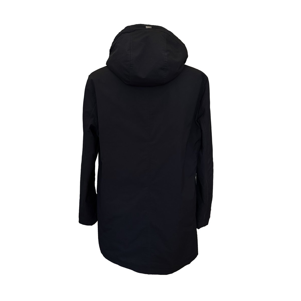 Parka Herno noire doublée façon fourrure - Le Beau Gustave