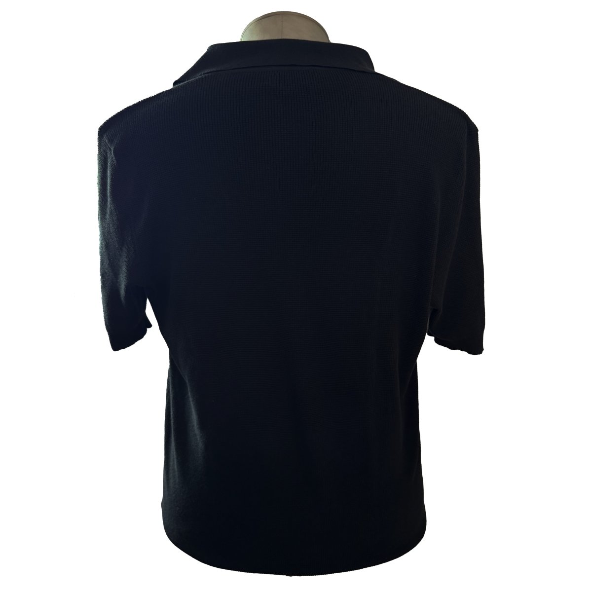 Polo Hermès vintage noir coton/cachemire - Le Beau Gustave