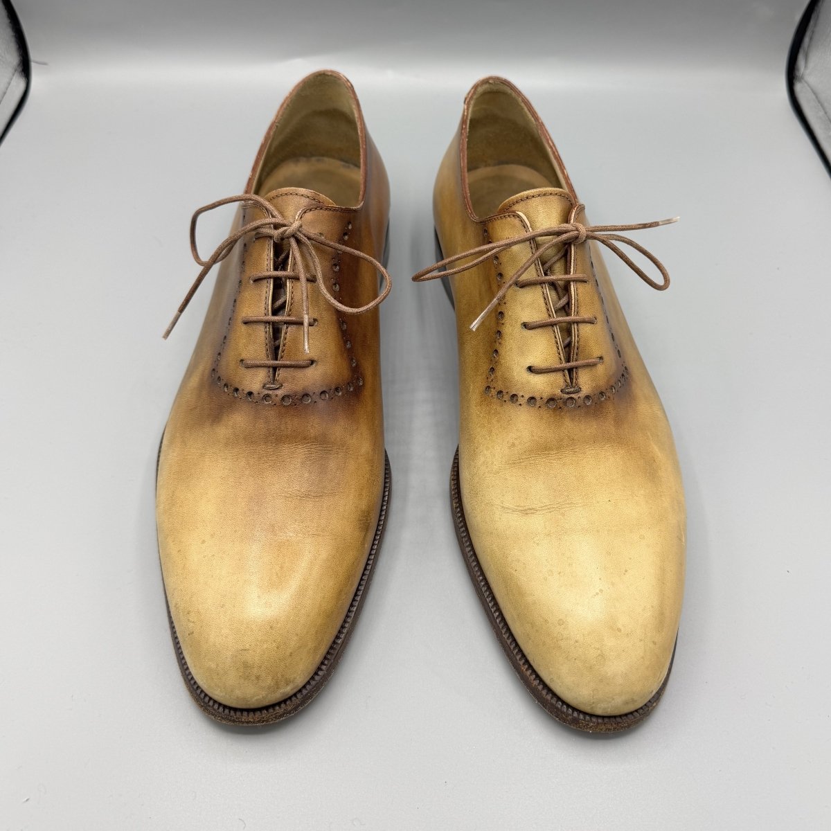 Richelieus Berluti en cuir patiné miel - Le Beau Gustave