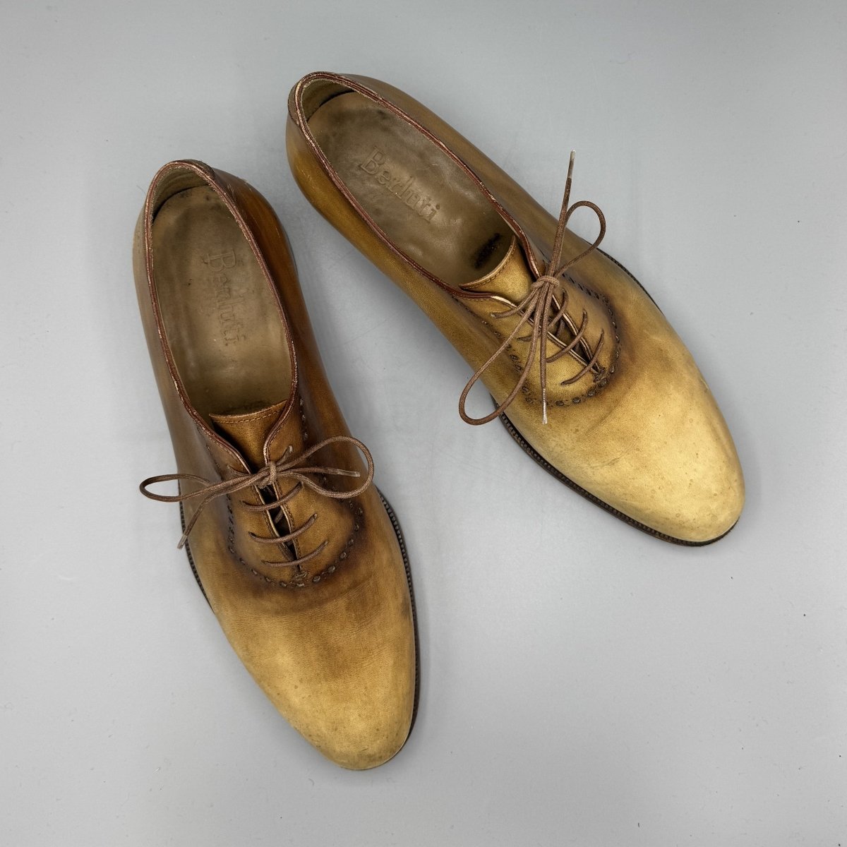 Richelieus Berluti en cuir patiné miel - Le Beau Gustave