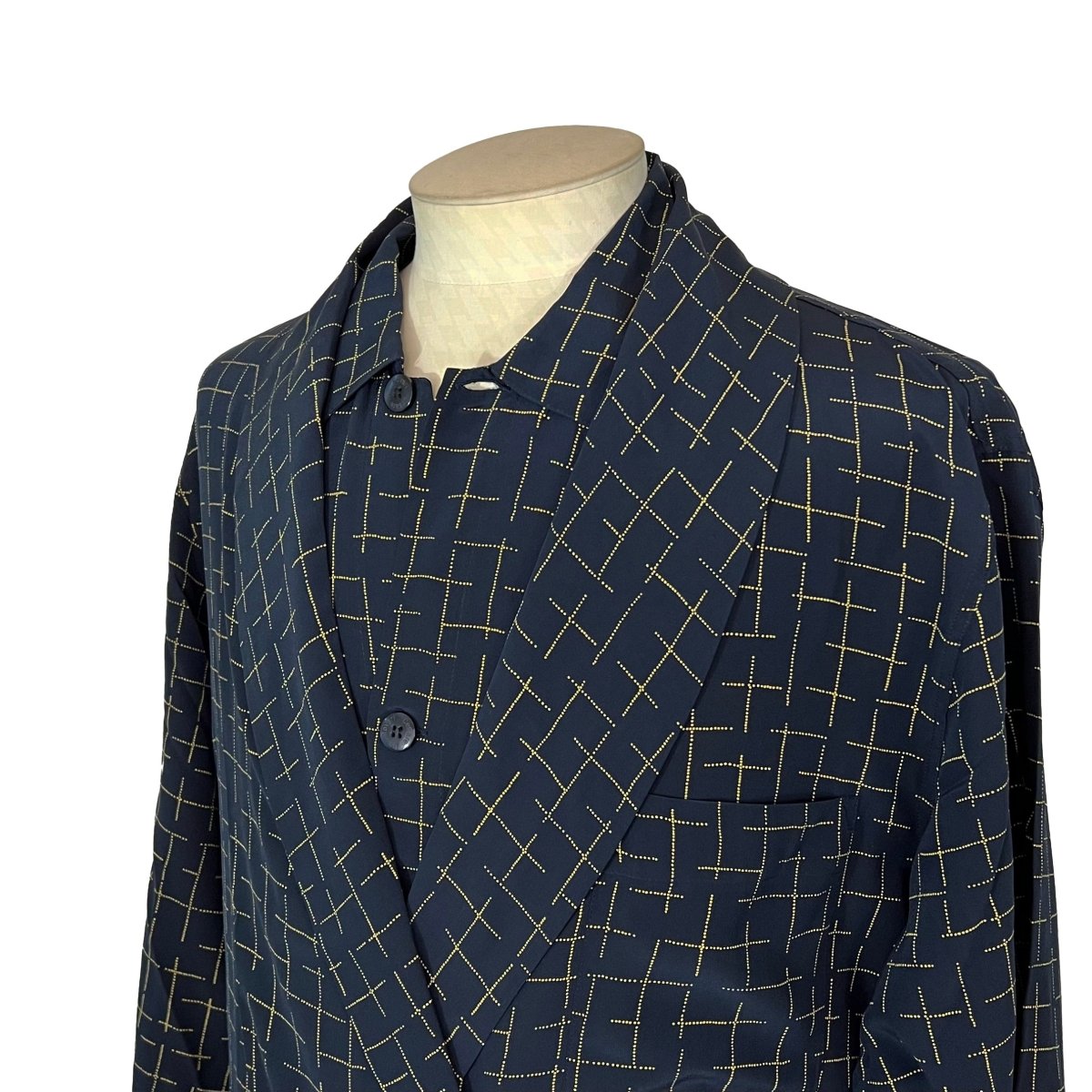 Set pyjama & peignoir bleu foncé - Le Beau Gustave