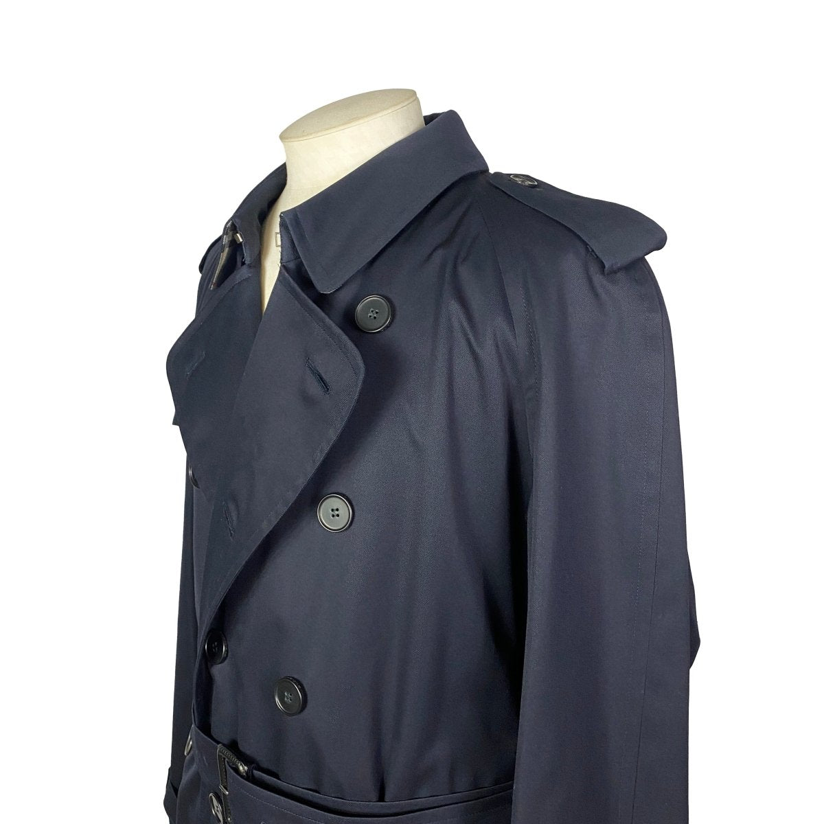 Trench bleu marine Burberry - Le Beau Gustave