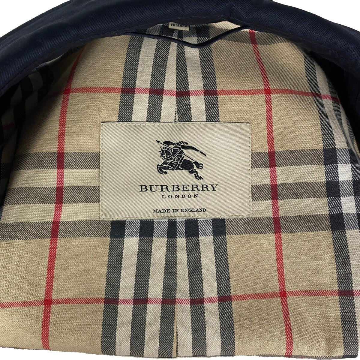Trench bleu marine Burberry - Le Beau Gustave