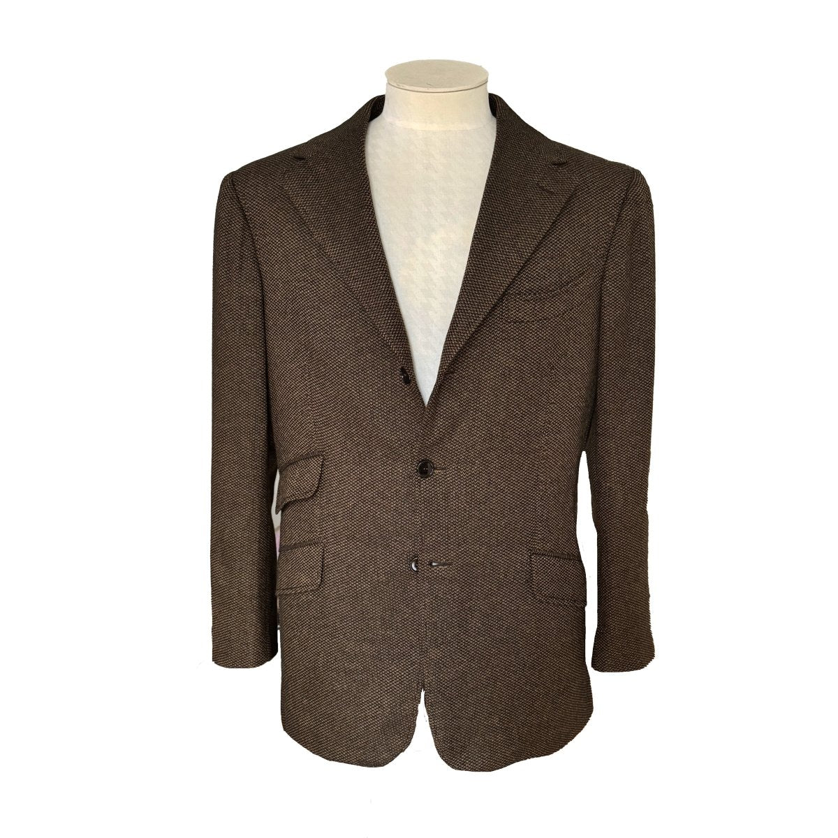 Veste chinée sur mesure Gaetano Aloisio Roma marron - Le Beau Gustave