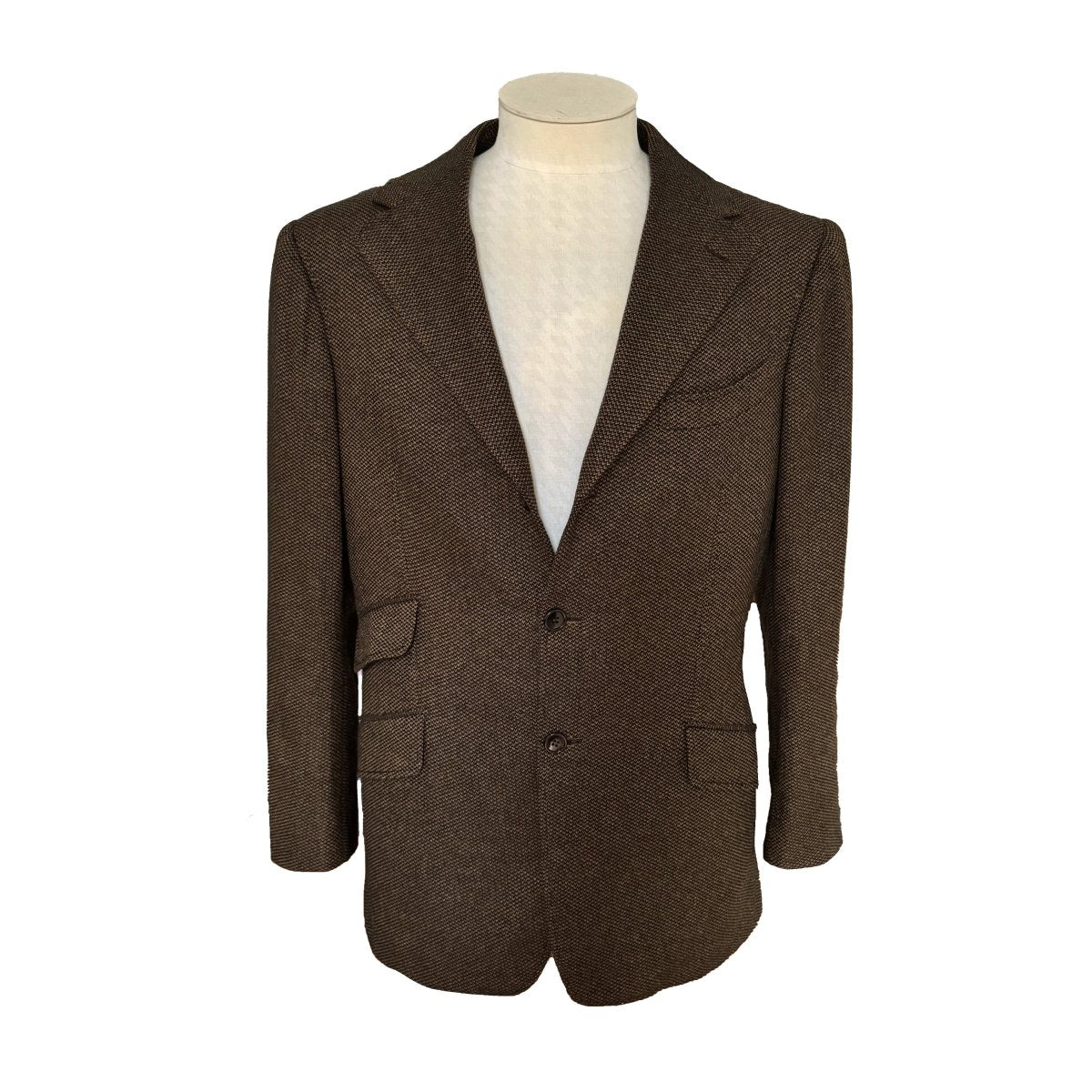 Veste chinée sur mesure Gaetano Aloisio Roma marron - Le Beau Gustave