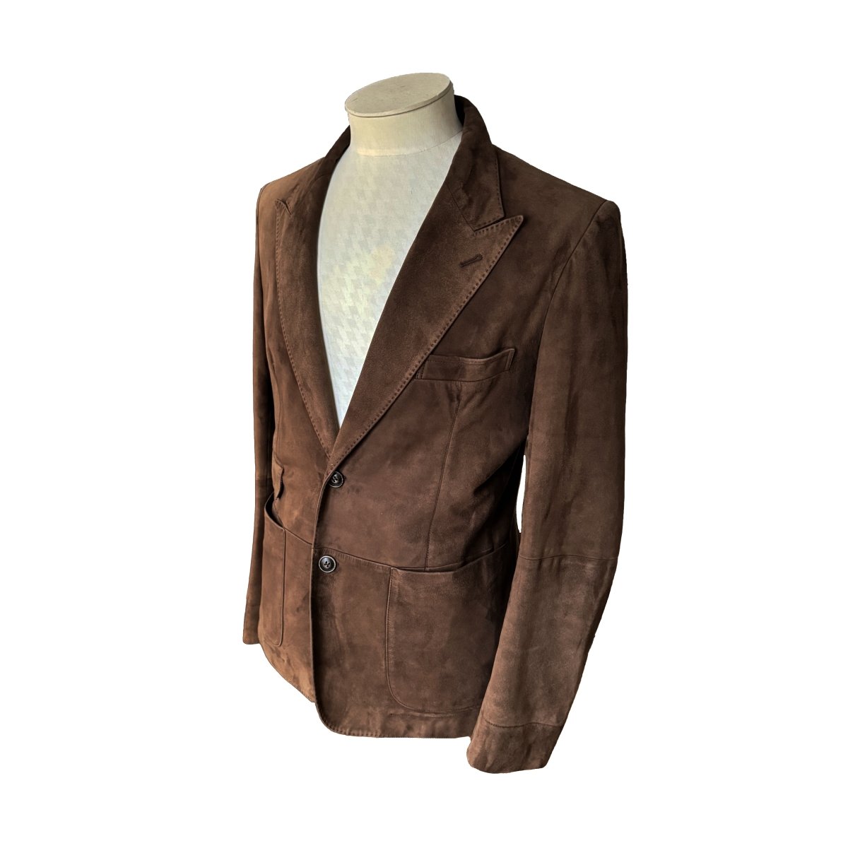 Veste Dolce & Gabbana cintrée en daim marron - Le Beau Gustave
