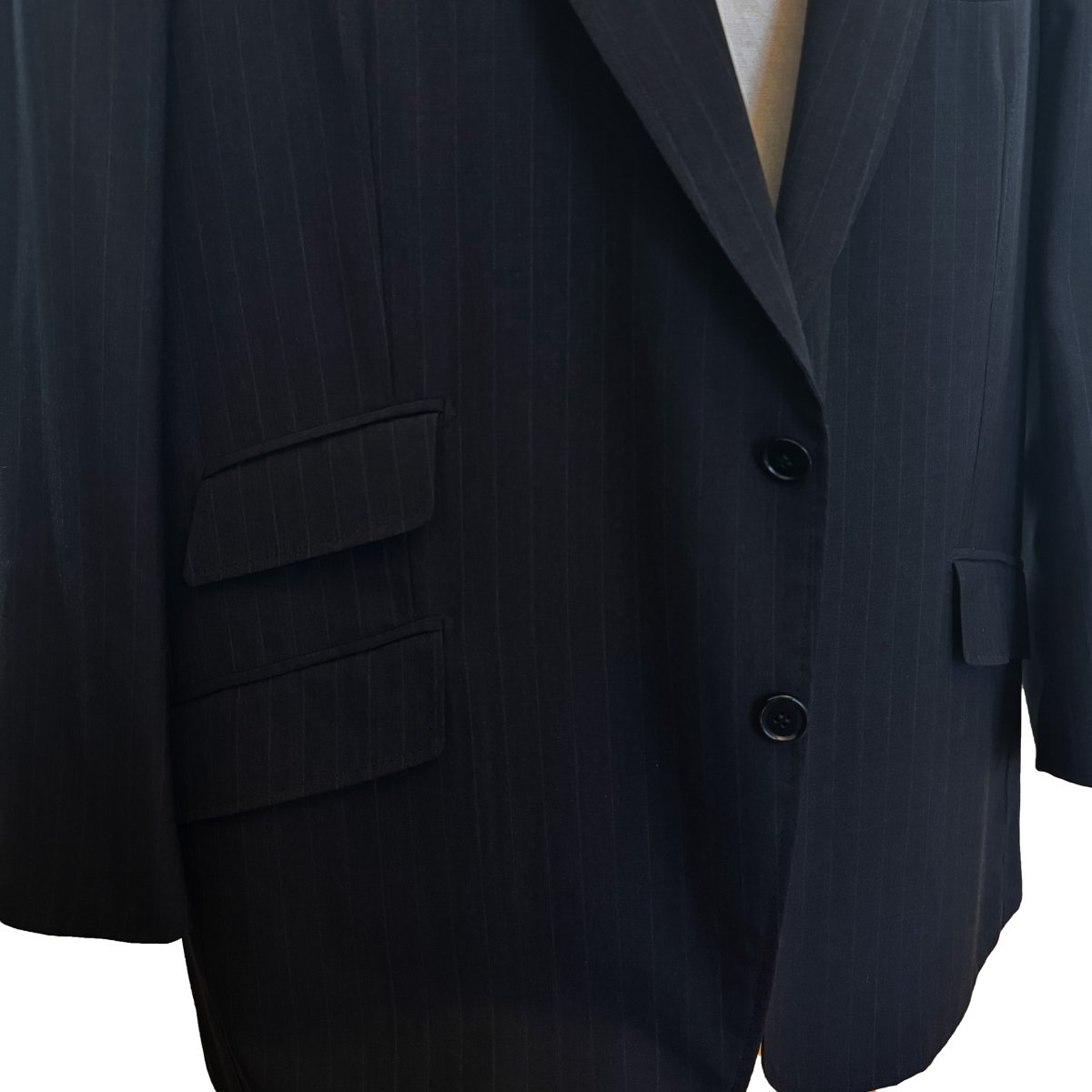 Veste Gaetano Aloisio rayée anthracite - Le Beau Gustave