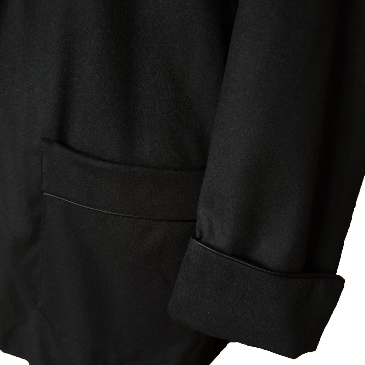 Veste Lanvin noire ceinturée en laine et cachemire - Le Beau Gustave