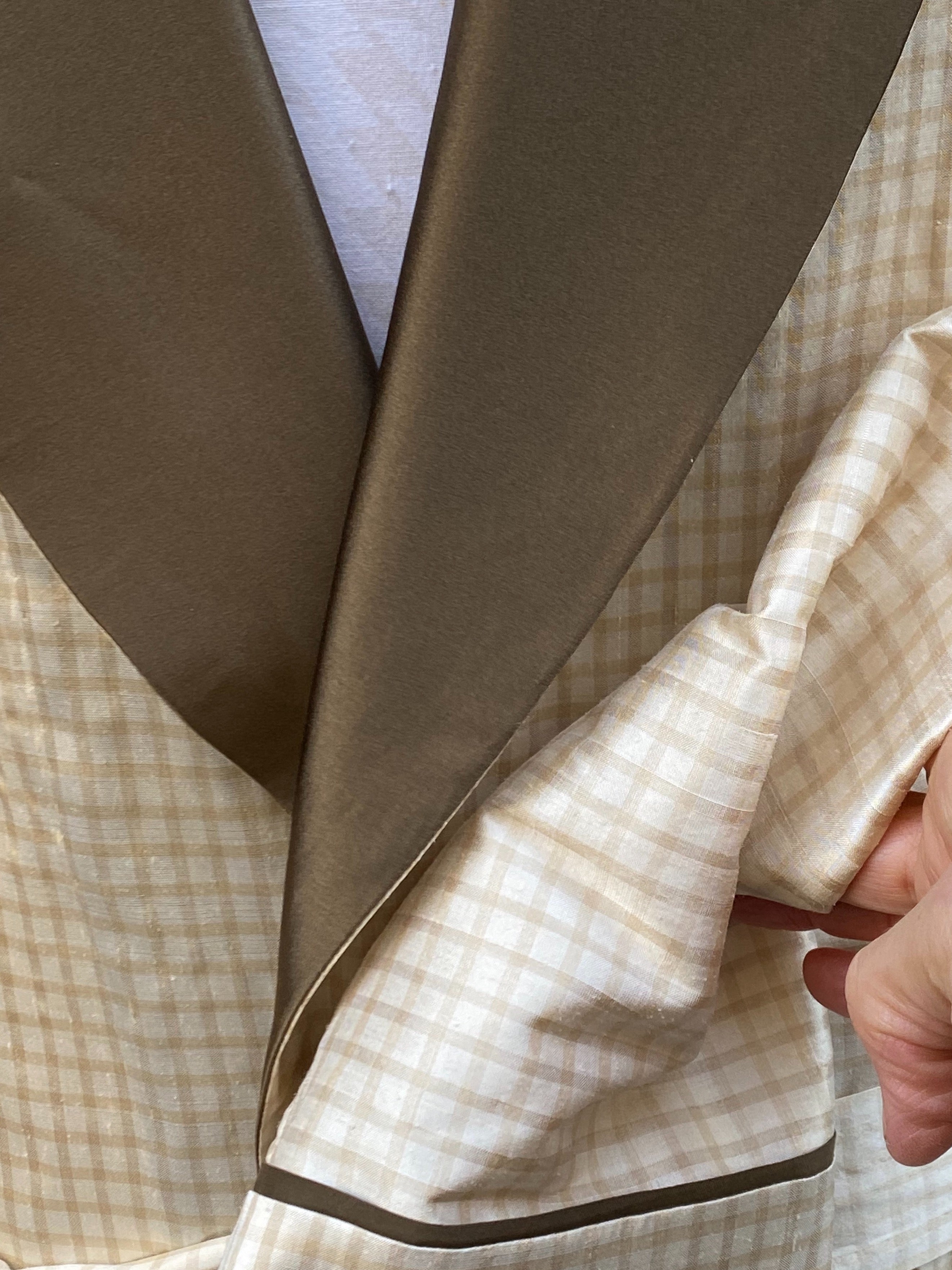 Peignoir shantung soie