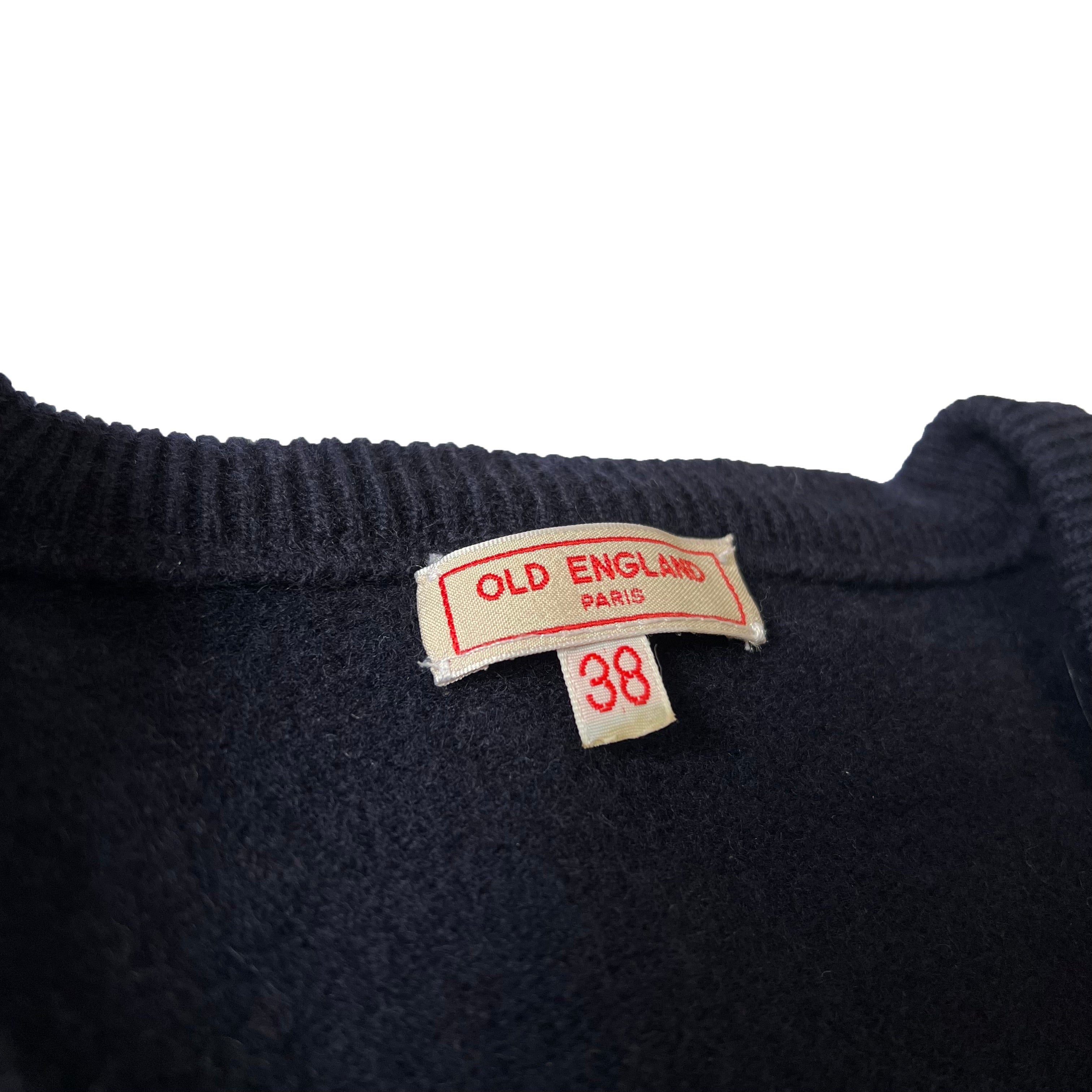 Old England navy wool sweater