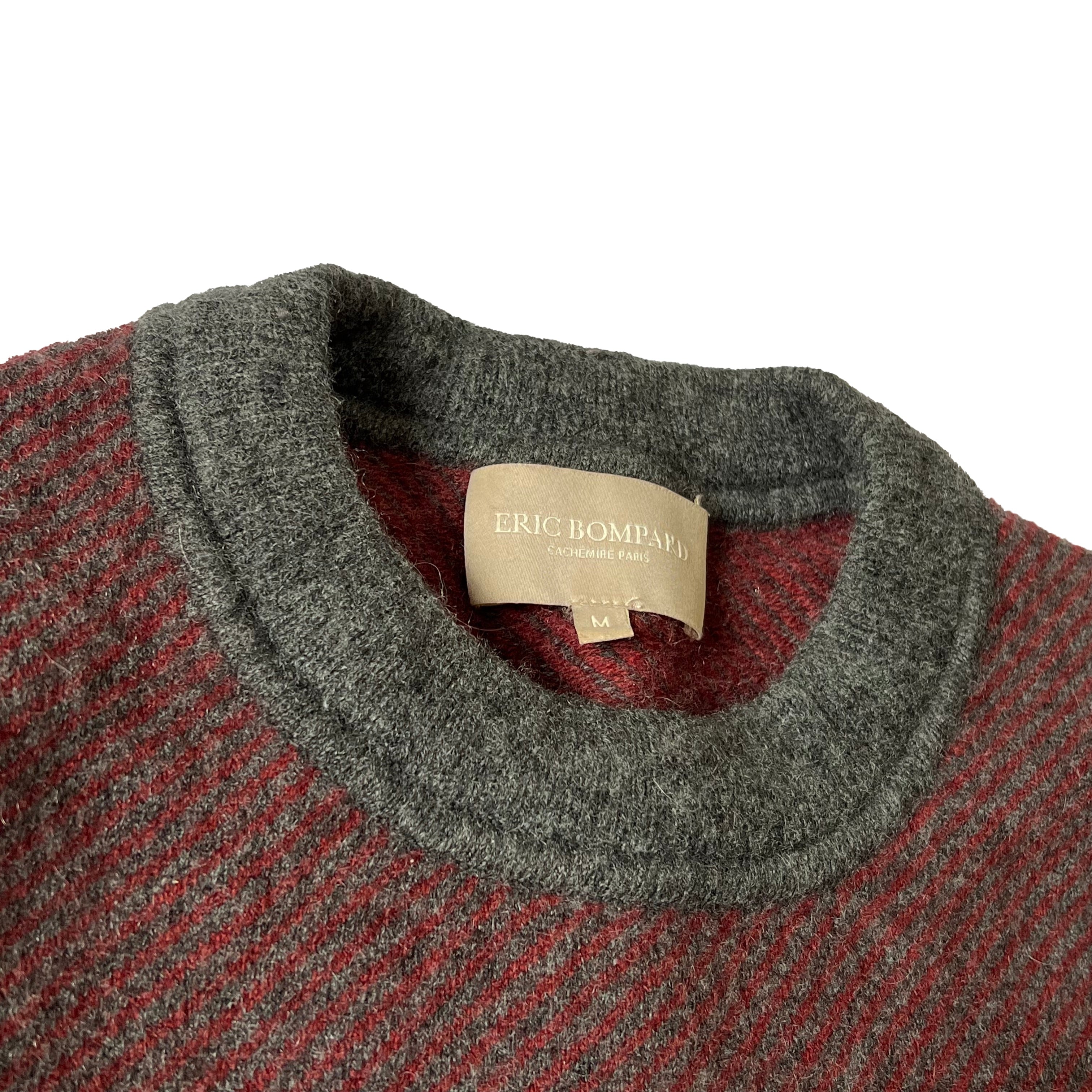 Eric Bompard gray & red sweater