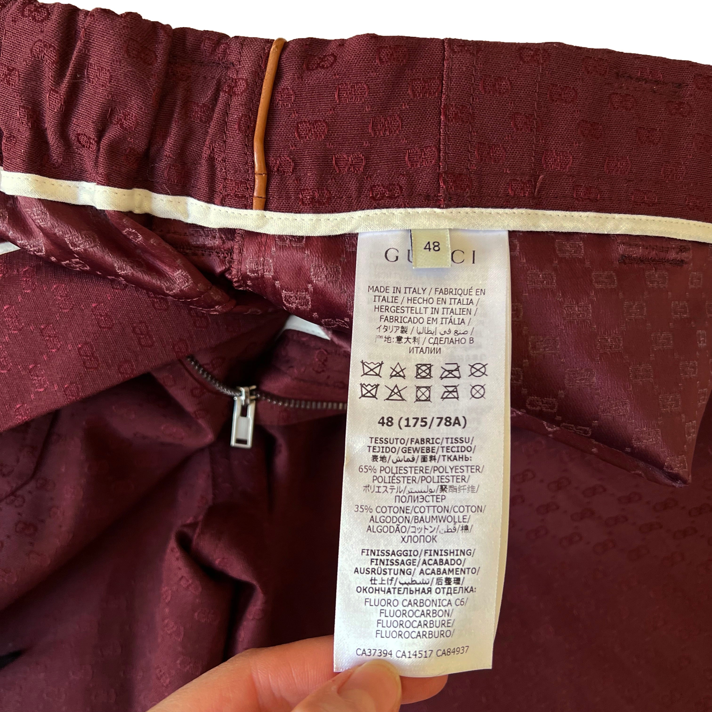 Pantalon toile Gucci Rouge