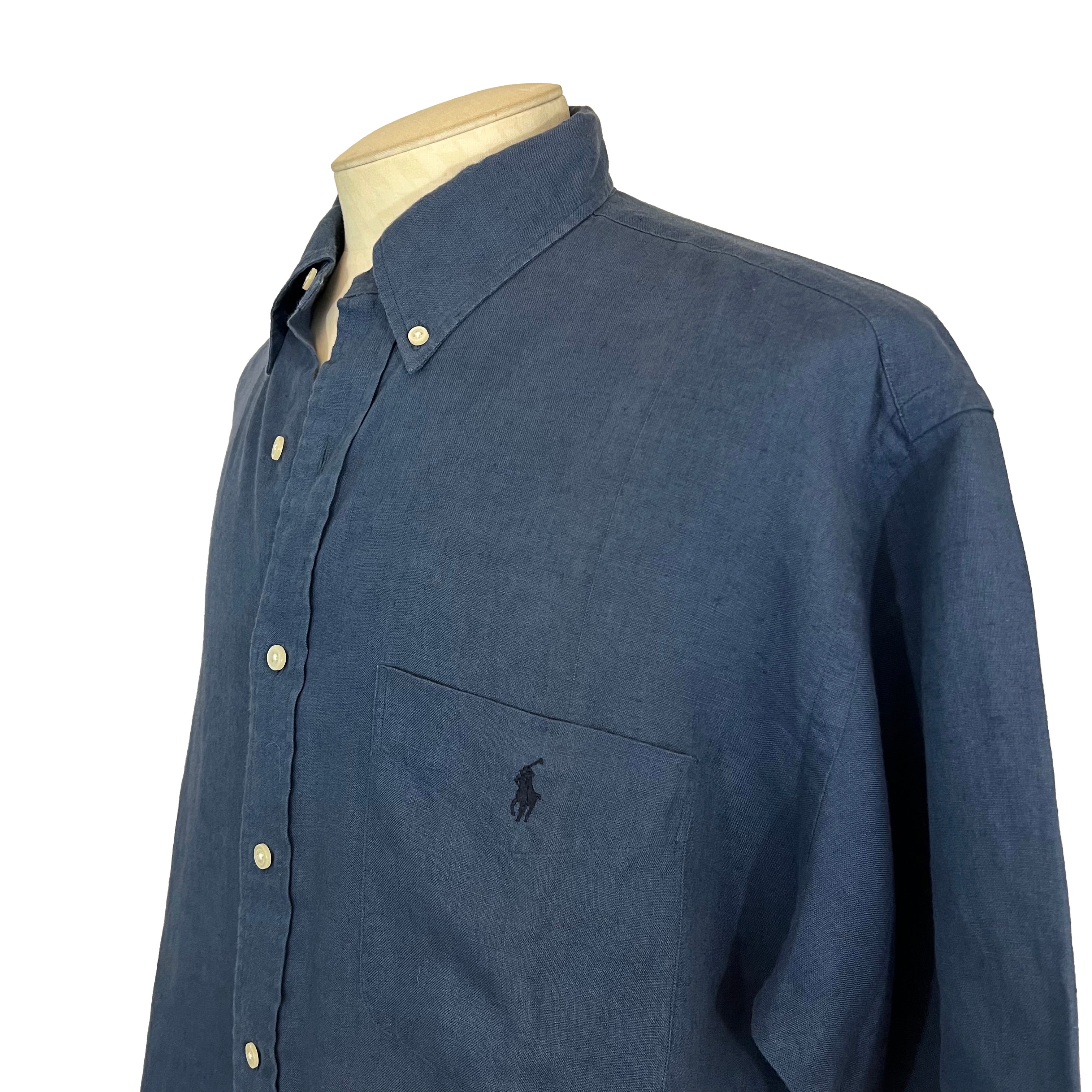 Chemise lin manches courtes Ralph Lauren